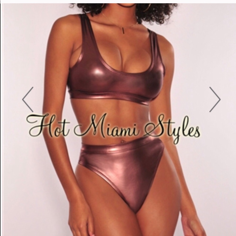 Hot Miami styles high waisted bronze bikini
